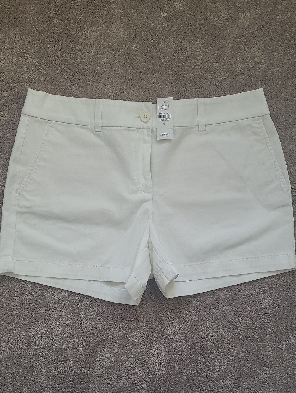 LOFT Crisp White Tailored  Shorts